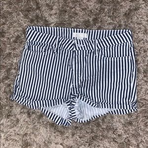 Striped High Waisted Shorts